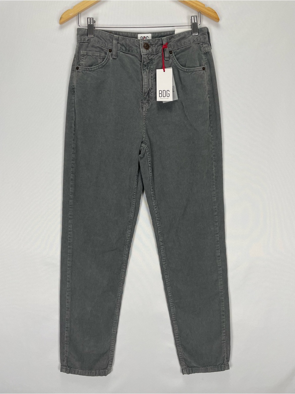 BDG Urban Outfitters Corduroy Pants Women’s 28x32 Gray Mom Hi Waist Tapered Leg
